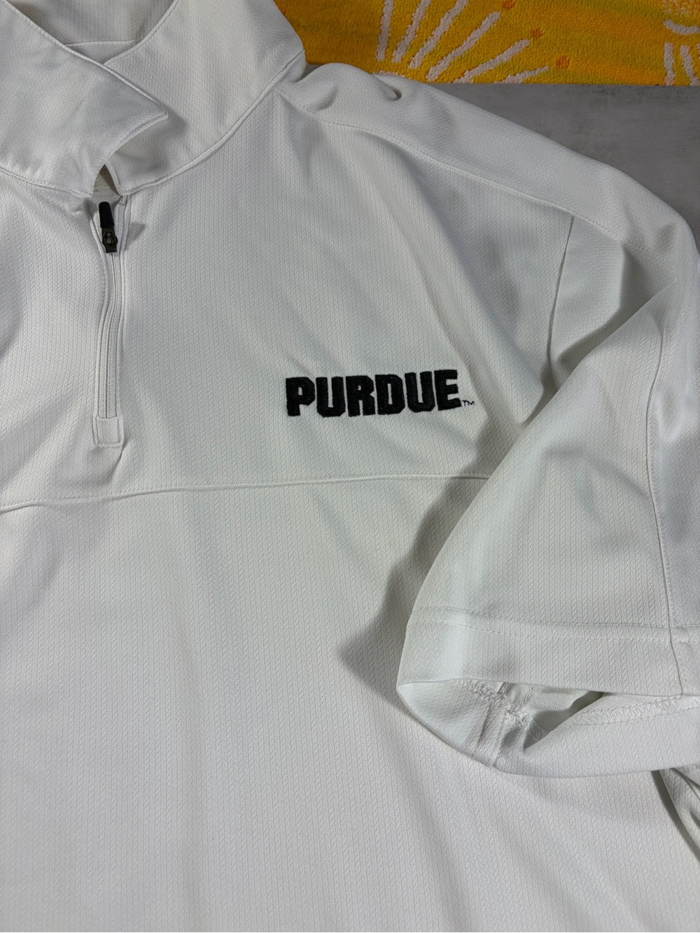 Men’s Nike Gold Fit Dry Purdue quarter zip  shirt  size xl